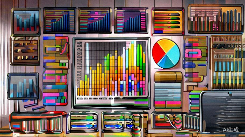 卖家Alex的工作室环境，桌面上有电脑、数据分析报表，背景墙上贴着年度销售增长曲线图与目标地图